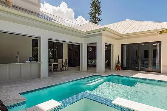 Exterior - Rear Elevation for Bungalow House Plan #548-41 - 5 bed, 5.5 bath