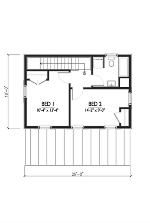 Cottage Floor Plan - Upper Floor Plan #514-13