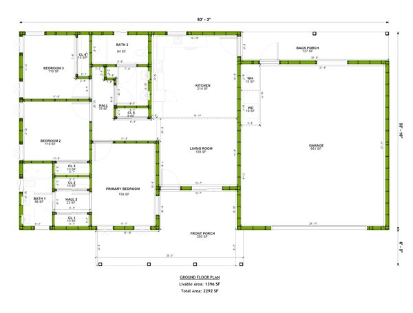Farmhouse Floor Plan - Main Floor Plan #1106-178