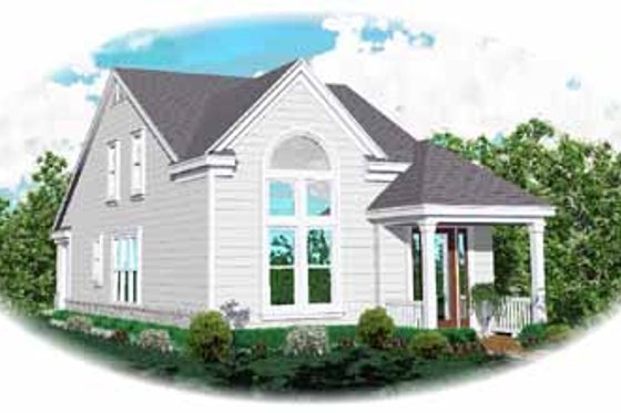 Exterior - Front Elevation for Southern House Plan #81-137 - 4 bed, 2.5 bath