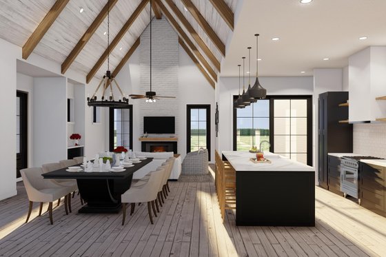 Interior - Dining Room for Modern House Plan #923-198 - 3 bed, 3 bath