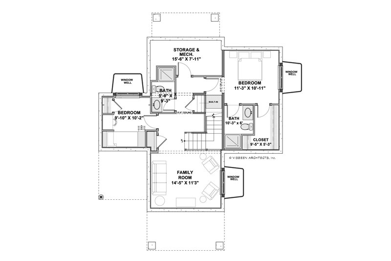 Home Plan - Floor Plan - Lower Floor for Cottage House Plan #928-370 - 5 bed, 4 bath