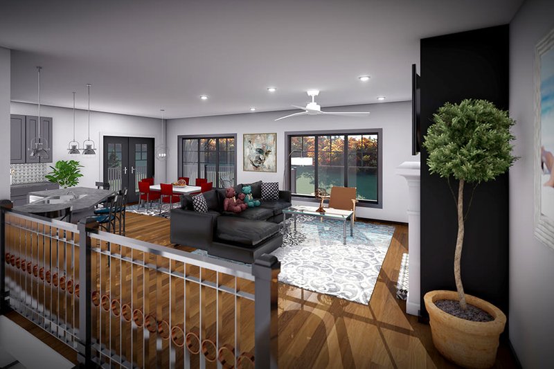 Home Plan - Interior - Family Room for Traditional House Plan #70-1535 - 2 bed, 1 bath