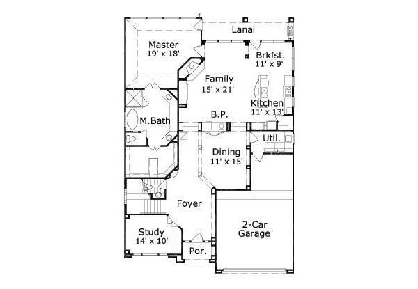 European Floor Plan - Main Floor Plan #411-347