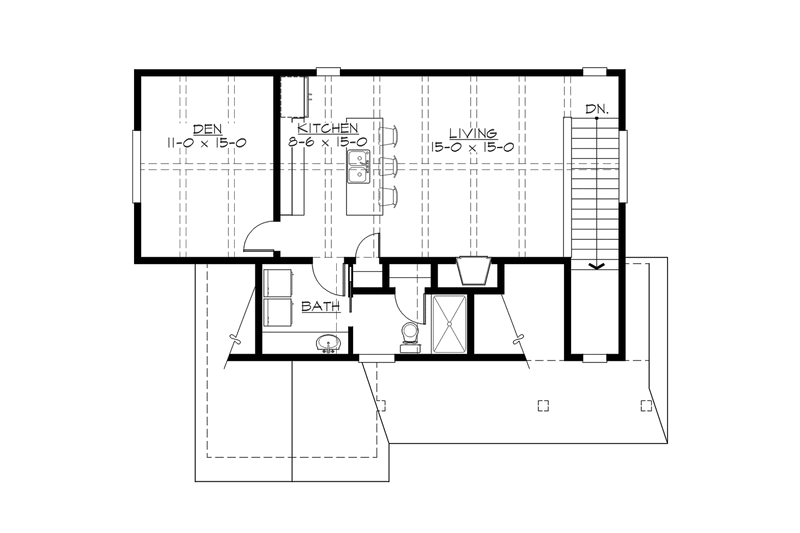 Dream House Plan - 800 square foot cottage