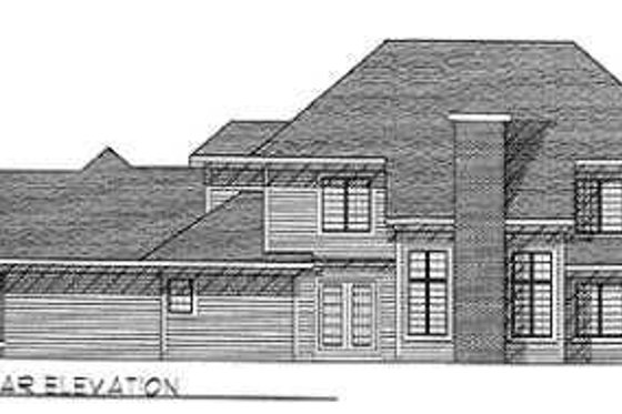Exterior - Rear Elevation for Modern House Plan #70-475 - 3 bed, 3.5 bath