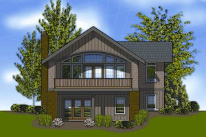 Exterior - Rear Elevation for Cottage House Plan #48-238 - 3 bed, 2 bath
