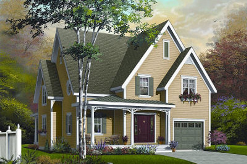 Dream House Plan - Farmhouse Exterior - Front Elevation Plan #23-719