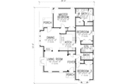 European Style House Plan - 3 Beds 2 Baths 1698 Sq/Ft Plan #410-330 