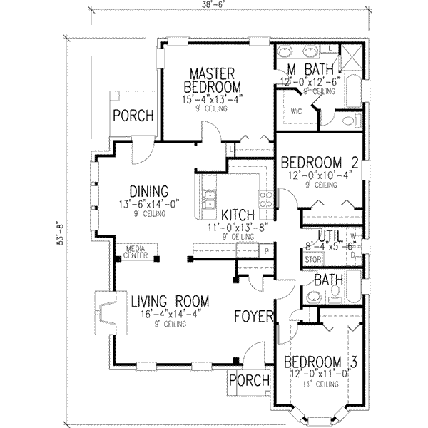 Dream House Plan - European Floor Plan - Main Floor Plan #410-330