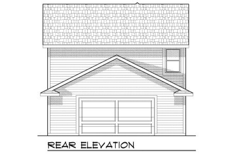 Home Plan - Exterior - Rear Elevation for Bungalow House Plan #70-966 - 3 bed, 2.5 bath