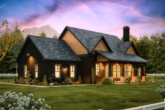 Exterior - Front Elevation 6 for Farmhouse House Plan #54-649 - 3 bed, 2 bath