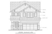 Craftsman Style House Plan - 4 Beds 3 Baths 2346 Sq/Ft Plan #20-1694 Exterior 