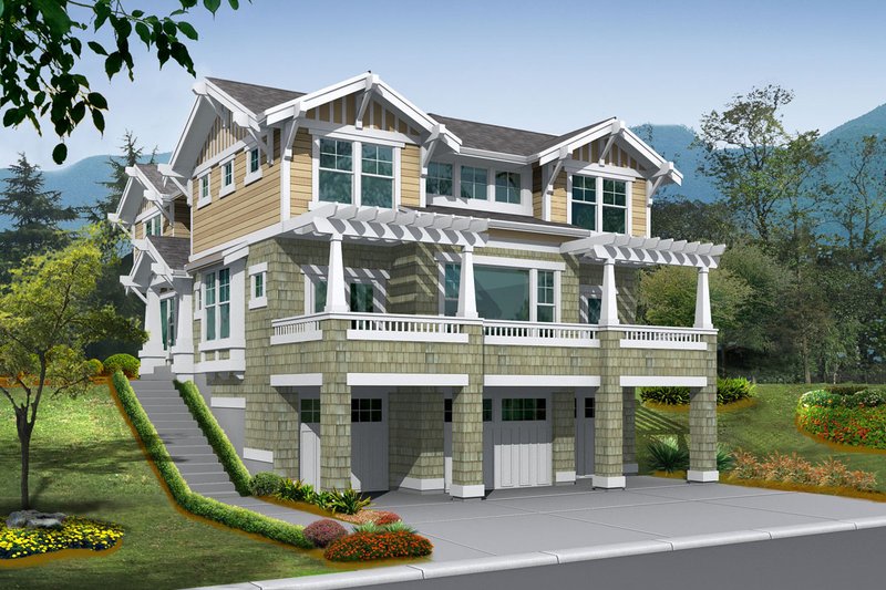 Home Plan - Exterior - Front Elevation for Craftsman House Plan #132-133 - 3 bed, 2.5 bath