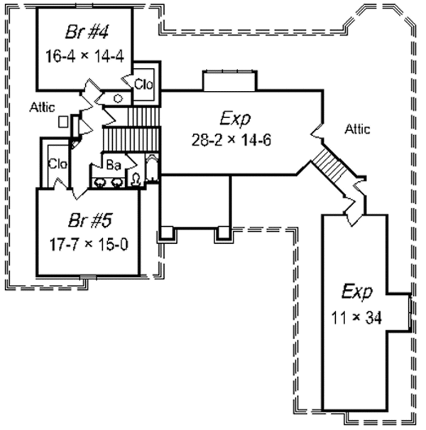 European Floor Plan - Upper Floor Plan #329-309