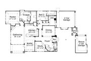 European Style House Plan - 4 Beds 4.5 Baths 4171 Sq/Ft Plan #411-308 