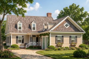 House Design - Exterior - Front Elevation for Southern House Plan #137-121 - 3 bed, 2 bath