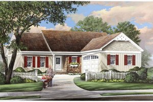 Ranch Exterior - Front Elevation Plan #137-269
