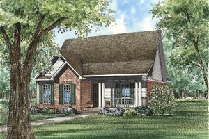 Country Exterior - Front Elevation Plan #17-1070
