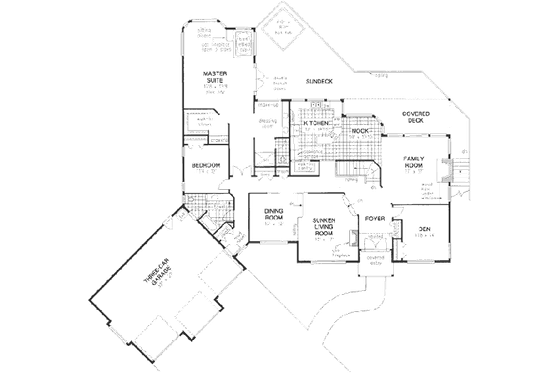 Floor Plan - Main Floor for Traditional House Plan #18-9124 - 3 bed, 2 bath