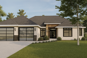 Modern Style House Plan - 4 Beds 3 Baths 2004 Sq/Ft Plan #1109-9 Photo 