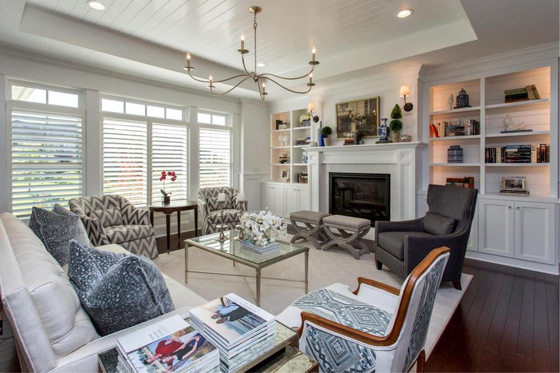 Home Plan - Interior - Family Room for Farmhouse House Plan #70-1549 - 4 bed, 3 bath