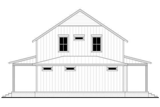 Exterior - Rear Elevation for Barndominium House Plan #430-288 - 4 bed, 3.5 bath