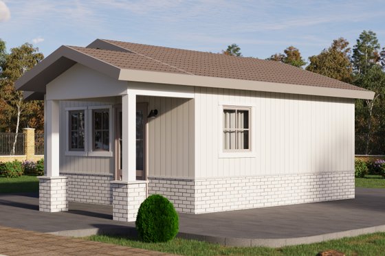 Exterior - Front Elevation 4 for Traditional House Plan #1106-187, 1 bath
