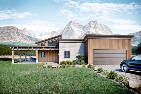 Exterior - Other Elevation for Cabin House Plan #924-14 - 2 bed, 2 bath