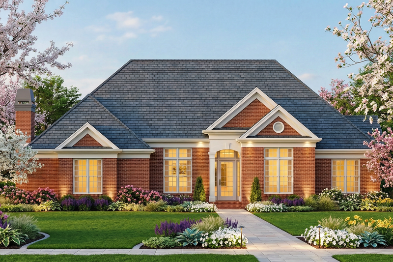 Dream House Plan - Exterior - Front Elevation 3 for European House Plan #119-109 - 3 bed, 2.5 bath