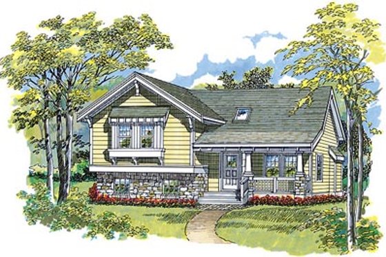 Exterior - Front Elevation for Craftsman House Plan #47-391 - 3 bed, 2 bath