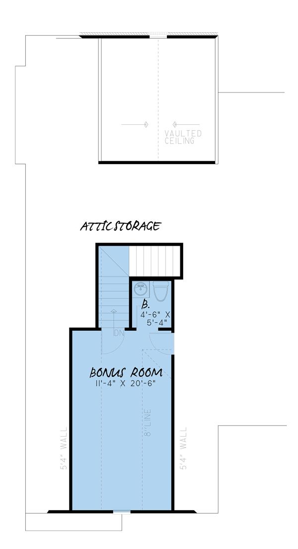 Farmhouse Floor Plan - Upper Floor Plan #923-154