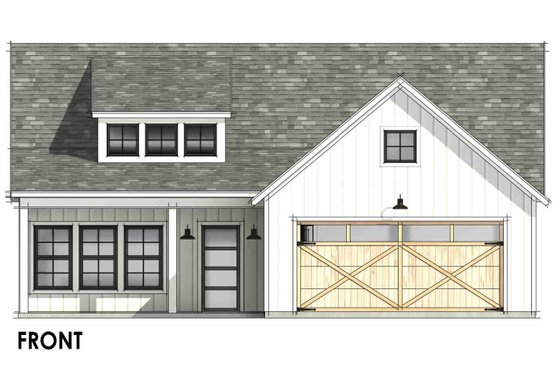 Exterior - Front Elevation 6 for Farmhouse House Plan #1096-135 - 3 bed, 2 bath