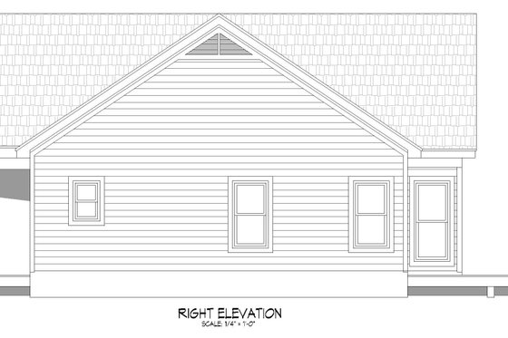 Exterior - Other Elevation 1 for Traditional House Plan #932-406 - 2 bed, 2 bath