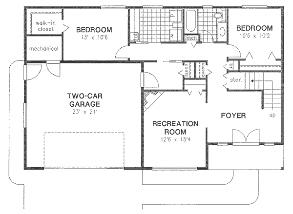 Traditional Floor Plan - Lower Floor Plan #18-8969