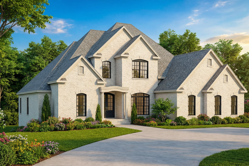 Home Plan - European Exterior - Front Elevation Plan #17-444