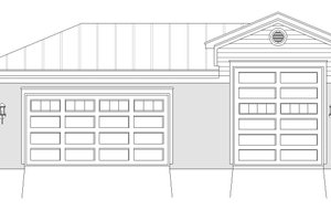 Exterior - Front Elevation 3 for Country House Plan #932-142, 0 bath
