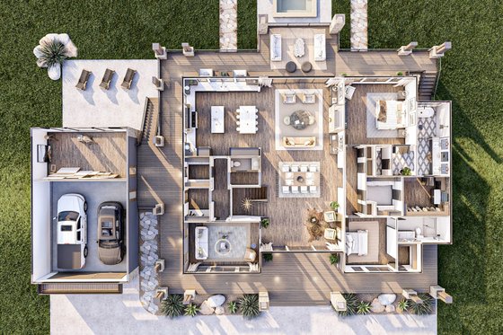 Interior - Other 3 for Modern House Plan #455-232 - 2 bed, 3 bath