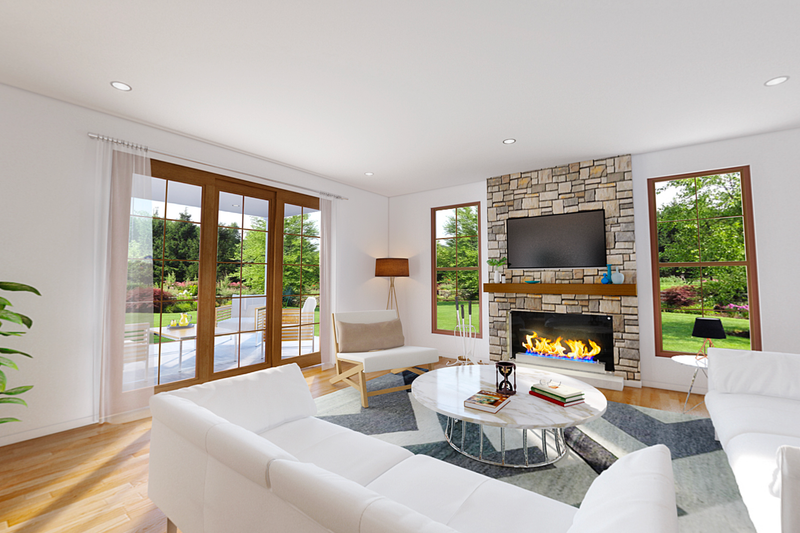 Architectural House Design - Interior - Family Room for Contemporary House Plan #48-986 - 4 bed, 2.5 bath
