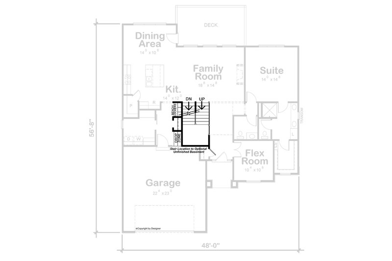 Home Plan - Floor Plan - Other Floor for Modern House Plan #20-2502 - 4 bed, 3.5 bath
