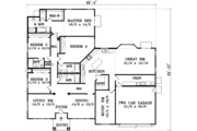 Adobe / Southwestern Style House Plan - 4 Beds 4 Baths 2984 Sq/Ft Plan #1-1206 