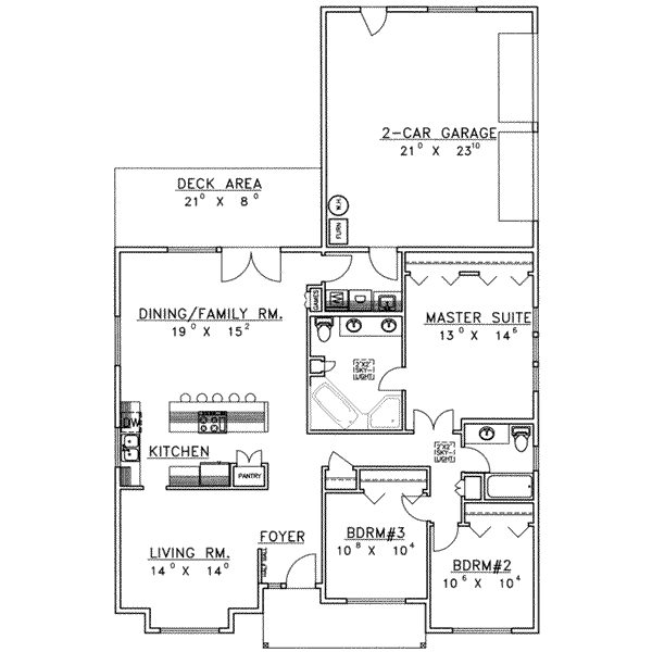 Traditional Floor Plan - Main Floor Plan #117-206