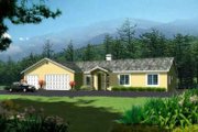 Adobe / Southwestern Style House Plan - 4 Beds 3 Baths 2102 Sq/Ft Plan #1-975 