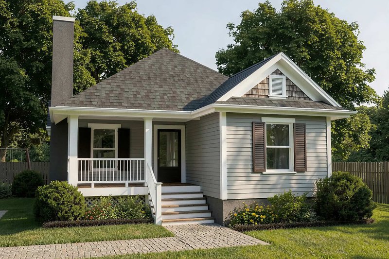 House Design - Exterior - Front Elevation 2 for Bungalow House Plan #79-136 - 3 bed, 2 bath