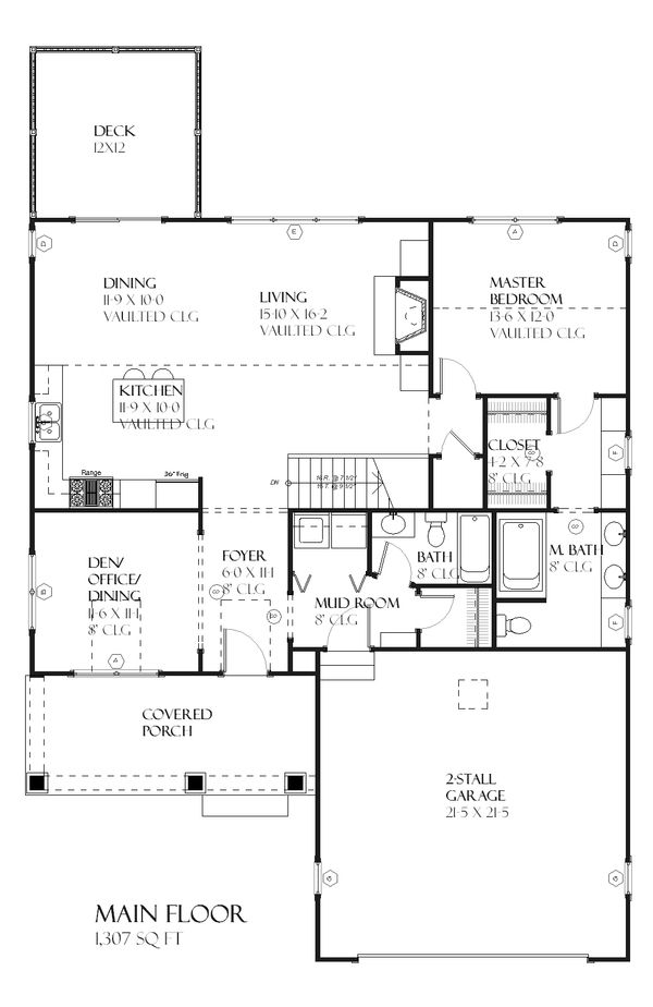 Traditional Floor Plan - Main Floor Plan #901-87