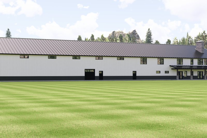 Dream House Plan - Exterior - Rear Elevation 1 for Barndominium House Plan #1064-457 - 3 bed, 3.5 bath
