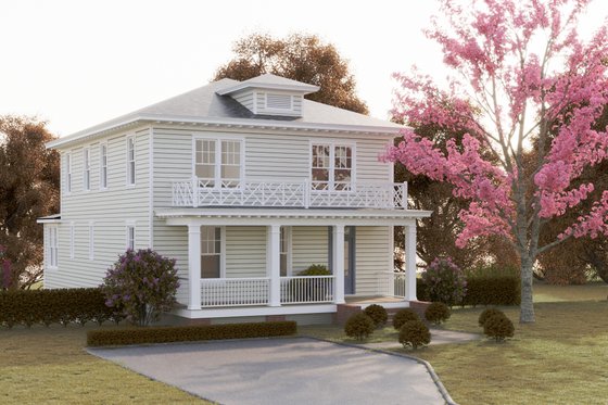Exterior - Front Elevation 3 for Bungalow House Plan #461-91 - 4 bed, 3.5 bath