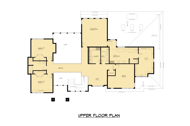 Dream House Plan - Floor Plan - Upper Floor for Contemporary House Plan #1066-260 - 4 bed, 4.5 bath