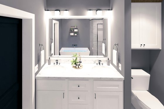 Interior - Master Bathroom for Farmhouse House Plan #44-279 - 3 bed, 2 bath