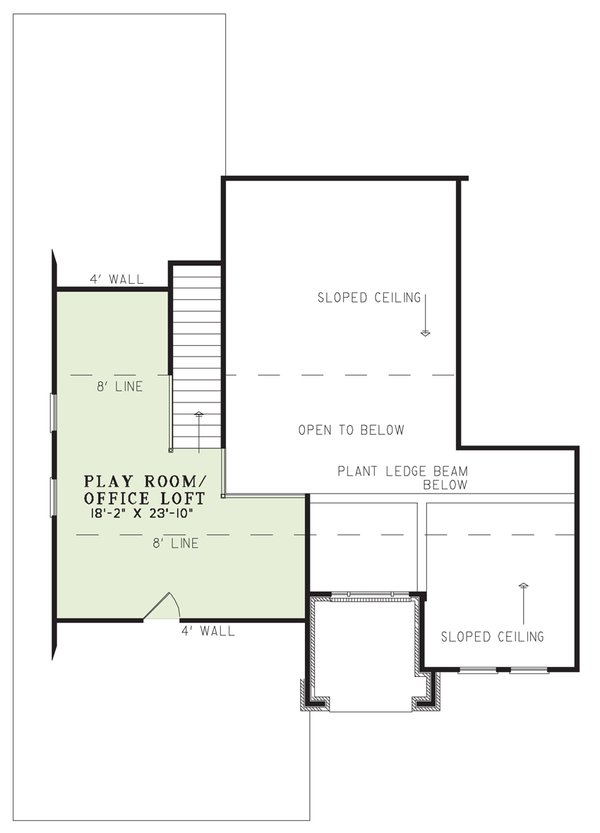 European Floor Plan - Upper Floor Plan #17-200